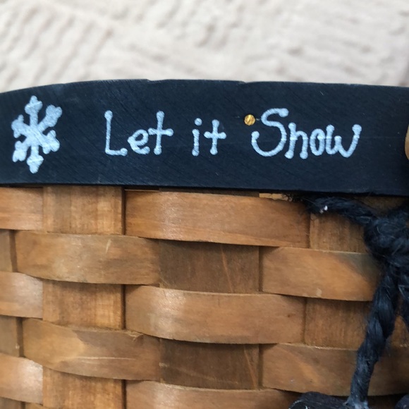 Set of 2 handled nested baskets, snowman charms and ceramic handles - New - Picture 7 of 16